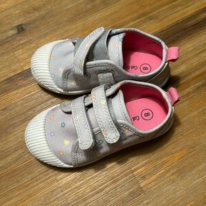 Cat & Jack grey flower shoes from target get size 8 kids
